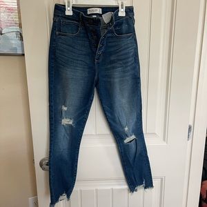 Abercrombie & Fitch, “the super skinny ankle high rise”